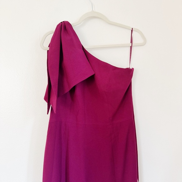 Dress The Population Georgina One-Shoulder Crepe Gown Nwot - Picture 5 of 9
